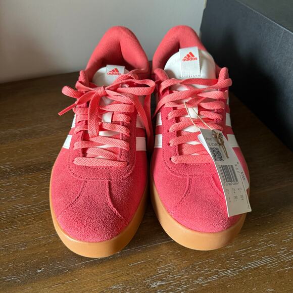 Adidas Woman’s Bright Red White VL Court 3.0 Sneakers- Size 9 - Picture 2 of 9